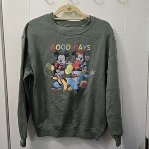 Disney Mickey & Friends Pullover Sweatshirt Wmn’s Size S Green
